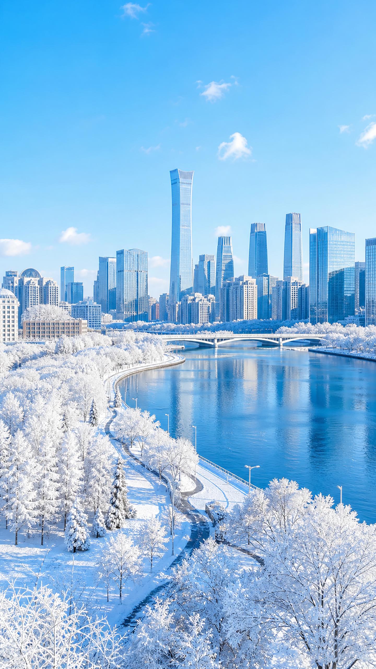 Cozy Winter Urban Scenery