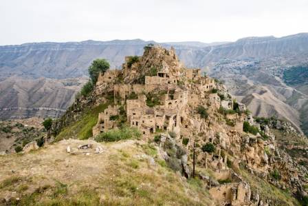 A hidden village carved into a cliff